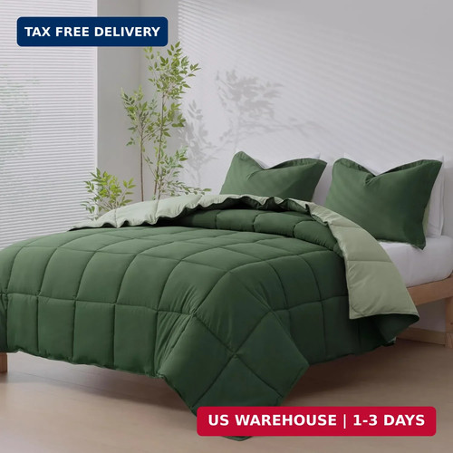 3pc green queen - 3pc, bedding