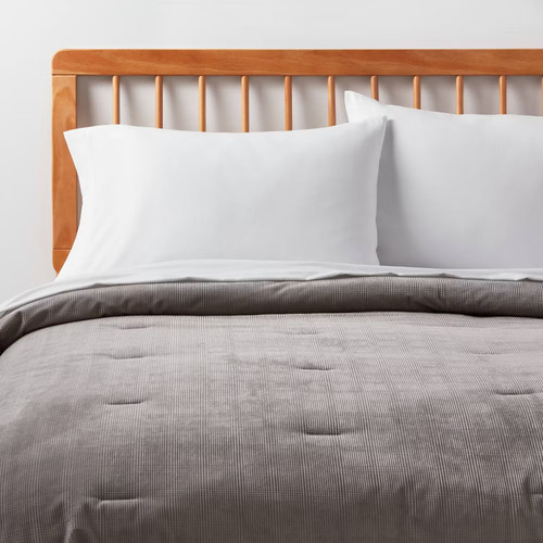 Corduroy plaid comforter - corduroy,