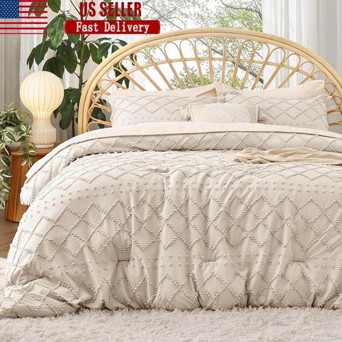 Full comforter set boho - full, tufted